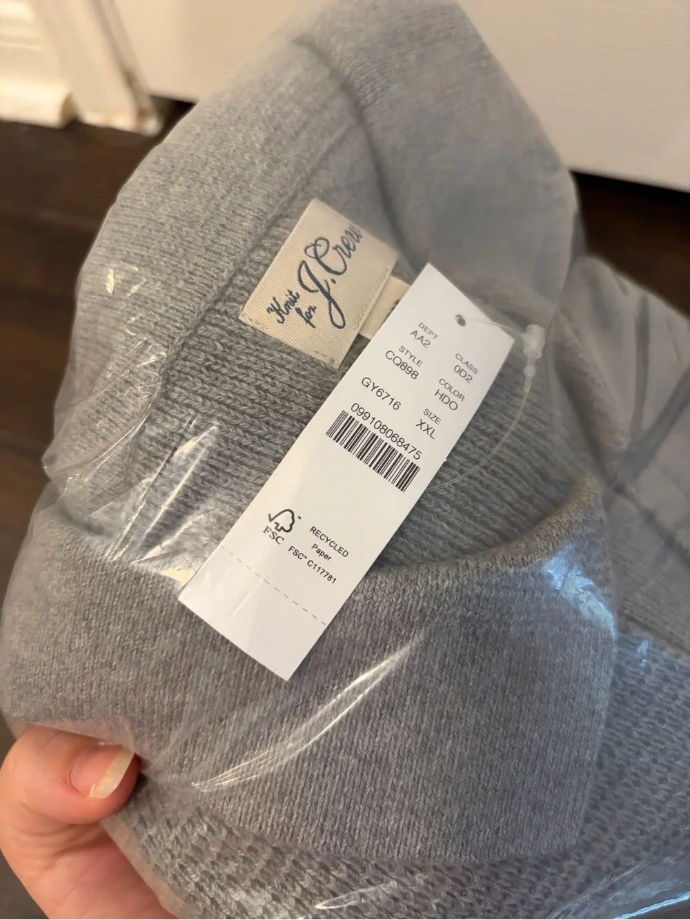 J.Crew Men’s XXL Cotton Waffle Knit Johnny Collar Sweater Polo New